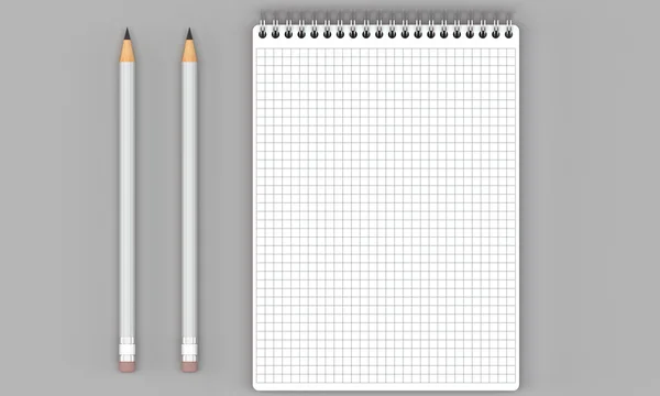 Notebook mockup on bright background — Stock Photo, Image