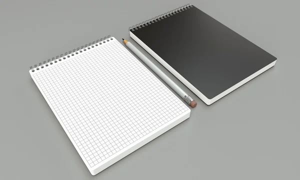 Notebook mockups on bright background — Stock Photo, Image