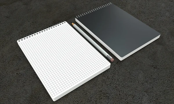 defter örnekler beton zemin üzerine