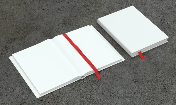 Takvim kitap mocup beton zemin üzerine