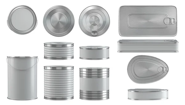 Cans mockups set — Stock Photo, Image