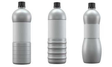 Beyaz arka plan üzerinde izole plastik şişe mockup