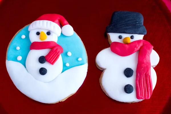 Christmas snowman cookies — Stock Photo, Image