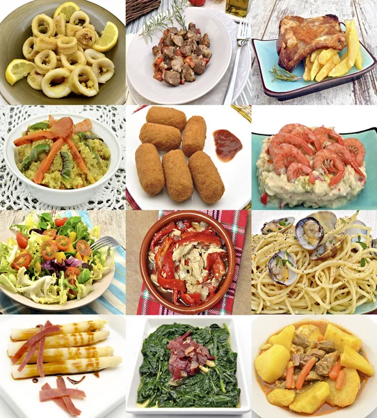 Collage of dishes cooked — Stock Image Collage of dishes cooked Stock Picture