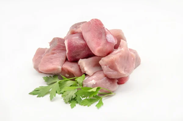 Aufgeschnitten? ? rohes Schweinefleisch — Stockfoto