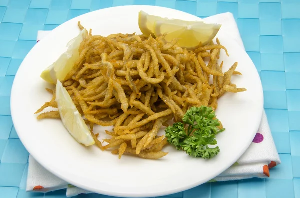 Смажені whitebait — стокове фото