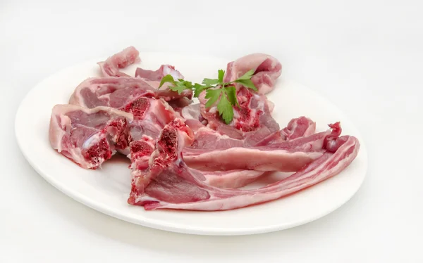 Several raw lamb chops — Stock Photo, Image