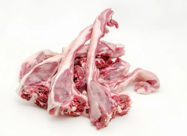 Diverse costolette di agnello crudo — Foto Stock