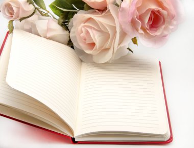 defter ile çiçekler