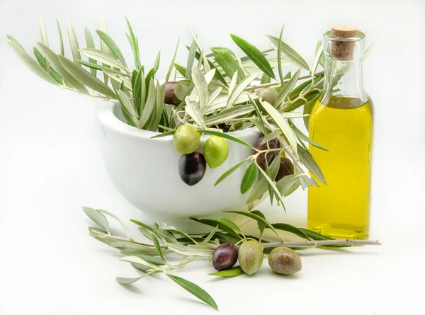 初榨橄榄油 — 图库照片