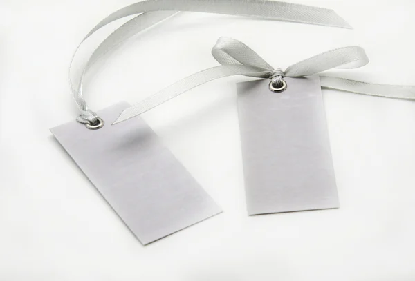 Tags con cravatte grigio — Foto Stock