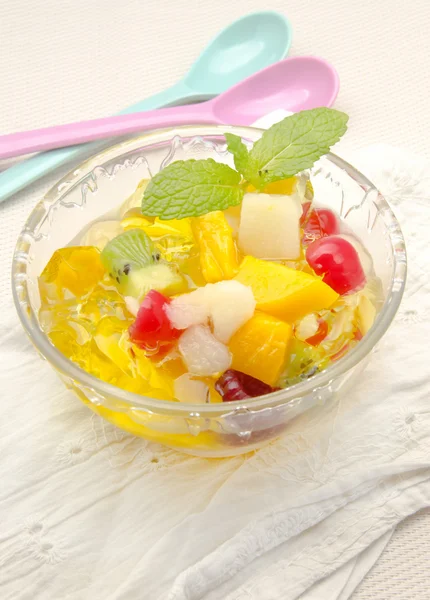 Gelatine Obstsalat — Stockfoto