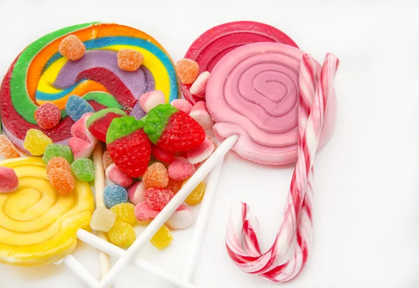 Diversi lecca lecca dolci — Foto Stock