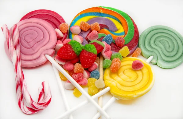 Diversi lecca lecca dolci — Foto Stock