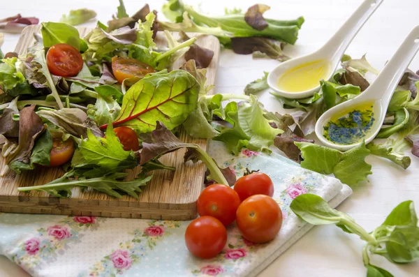 Yeşil sebze salata — Stok fotoğraf