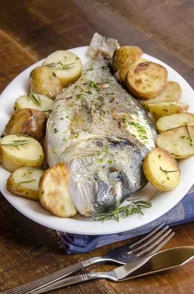 Baked fish — Stock Photo, Image