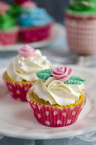 Cupcakes decorados — Fotografia de Stock