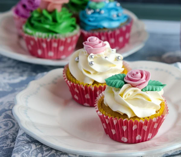 Cupcakes dekorerade — Stockfoto