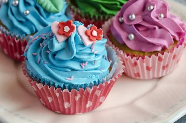 Cupcakes verziert — Stockfoto