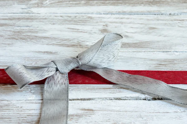 Christmas Red ribbon, — Stock Photo, Image