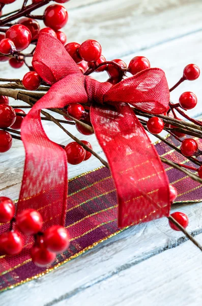 クリスマス赤いリボン, — ストック写真
