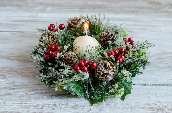 Christmas candle decoration — Stock Photo, Image