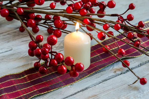 Christmas candle decoration — Stock Photo, Image