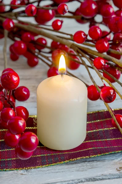 Christmas candle decoration — Stock Photo, Image