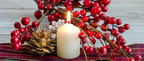 Christmas candle decoration — Stock Photo, Image