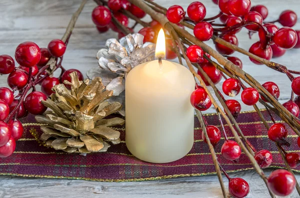 Christmas candle decoration — Stock Photo, Image