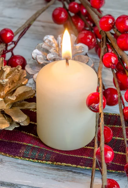 Christmas candle decoration — Stock Photo, Image