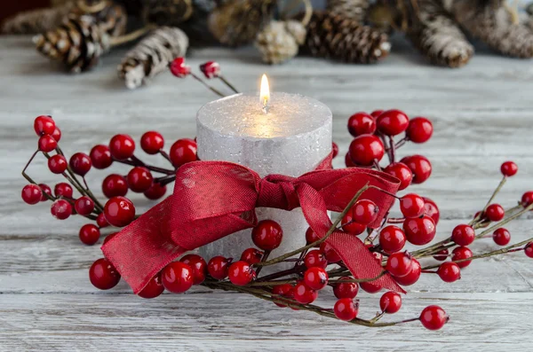 Christmas candle decoration — Stock Photo, Image