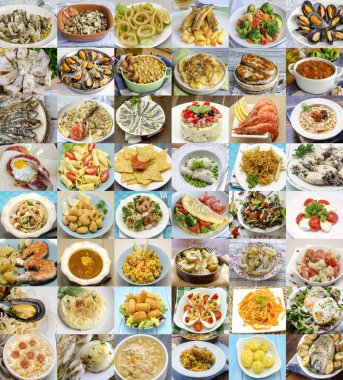 Farklı pişmiş yemekler