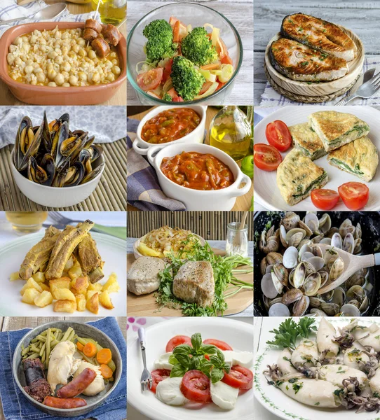 Increíble variedad de diferentes platos caseros —  Fotos de Stock