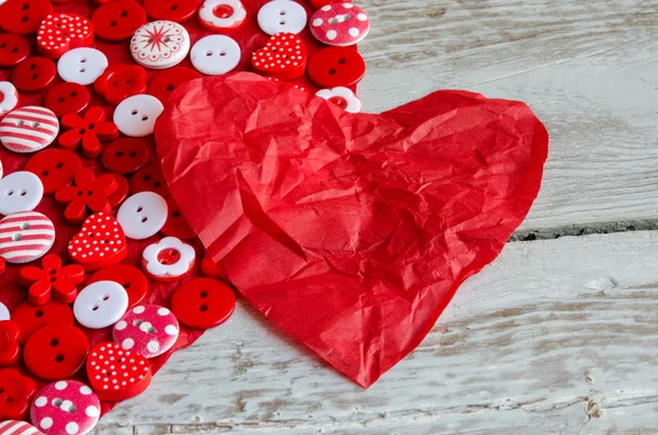 Two red hearts on background. — Stock Photo, Image