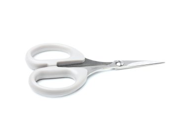 İzole küçük makas gri renk.