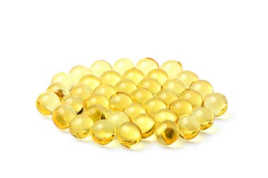 Balık yağı kapsülleri yuvarlak.