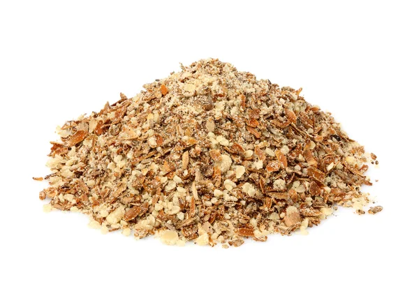 Crushed Seeds of a Milk Thistle isolated. — Stock Photo, Image