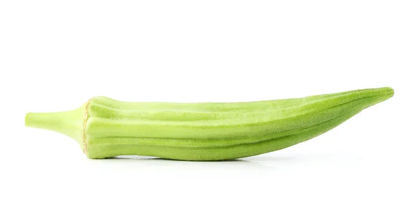 Okra (Bamia) aislada sobre fondo blanco . — Foto de Stock