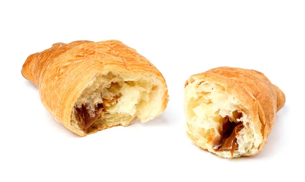 Croissant con riempimento isolato . — Foto Stock