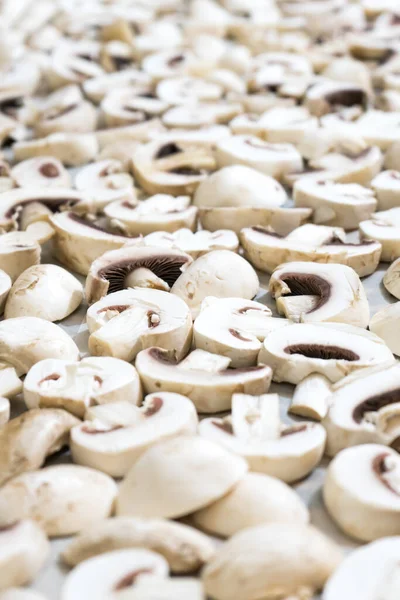 Sliced Mushrooms Laid Out Dry Close Photo — Stock Photo, Image