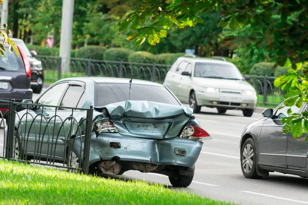 Trafik kazasından sonra çekilmiş bir fotoğraf..