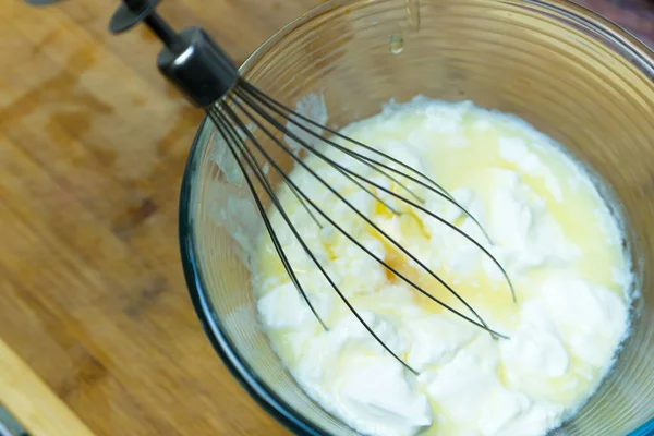 Mixing Ingredients Prepare Complex Dish Mixing Ingredients Prepare Complex Dish — Stock Photo, Image