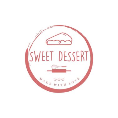 Tatlı Fırın Logosu, Fırın ve Tatlı Logosu Düz Tasarım Vektörü