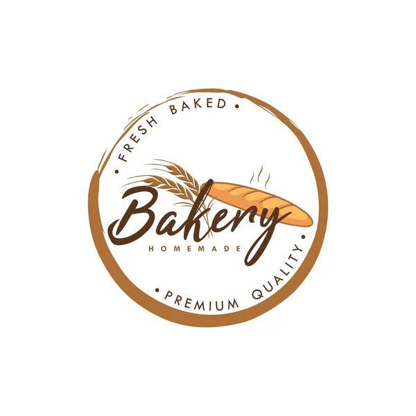 Bäckerei Und Dessert Logo Zen Bakery Logo Simple Bakery Logo — Stockvektor