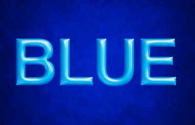 Mavi, üç boyutlu kelime, tatlı su, yaratıcı alfabe