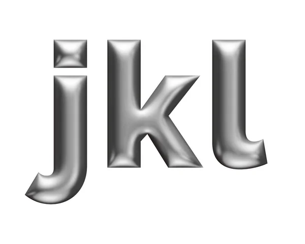 Металлический Алфавит Иллюстрация Буквы — стоковое фото