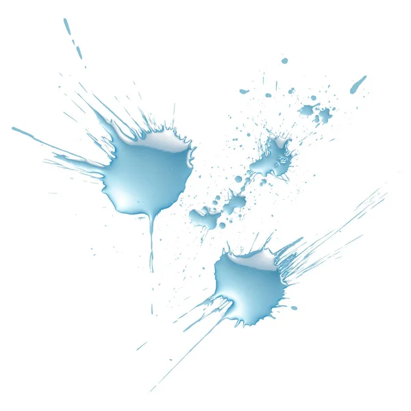 Splashes Water Isolated White Background Illustration — Stock Photo, Image