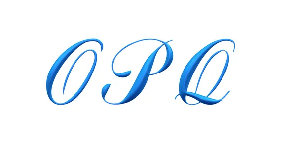 Alfabet Niebieskie Duże Litery — Zdjęcie stockowe