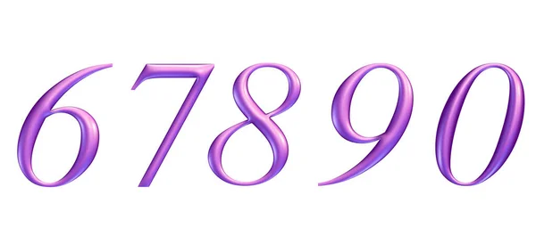 Alfabet Roze Cijfers 67890 Illustratie — Stockfoto